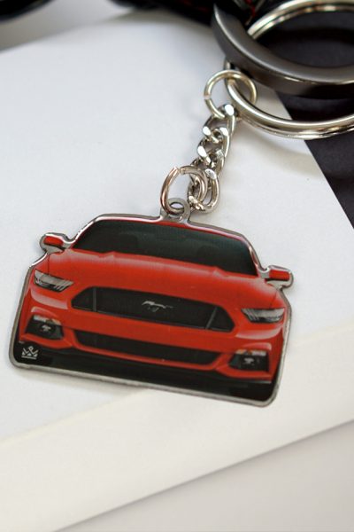 Mustang Keyring- By Eximius. Red.