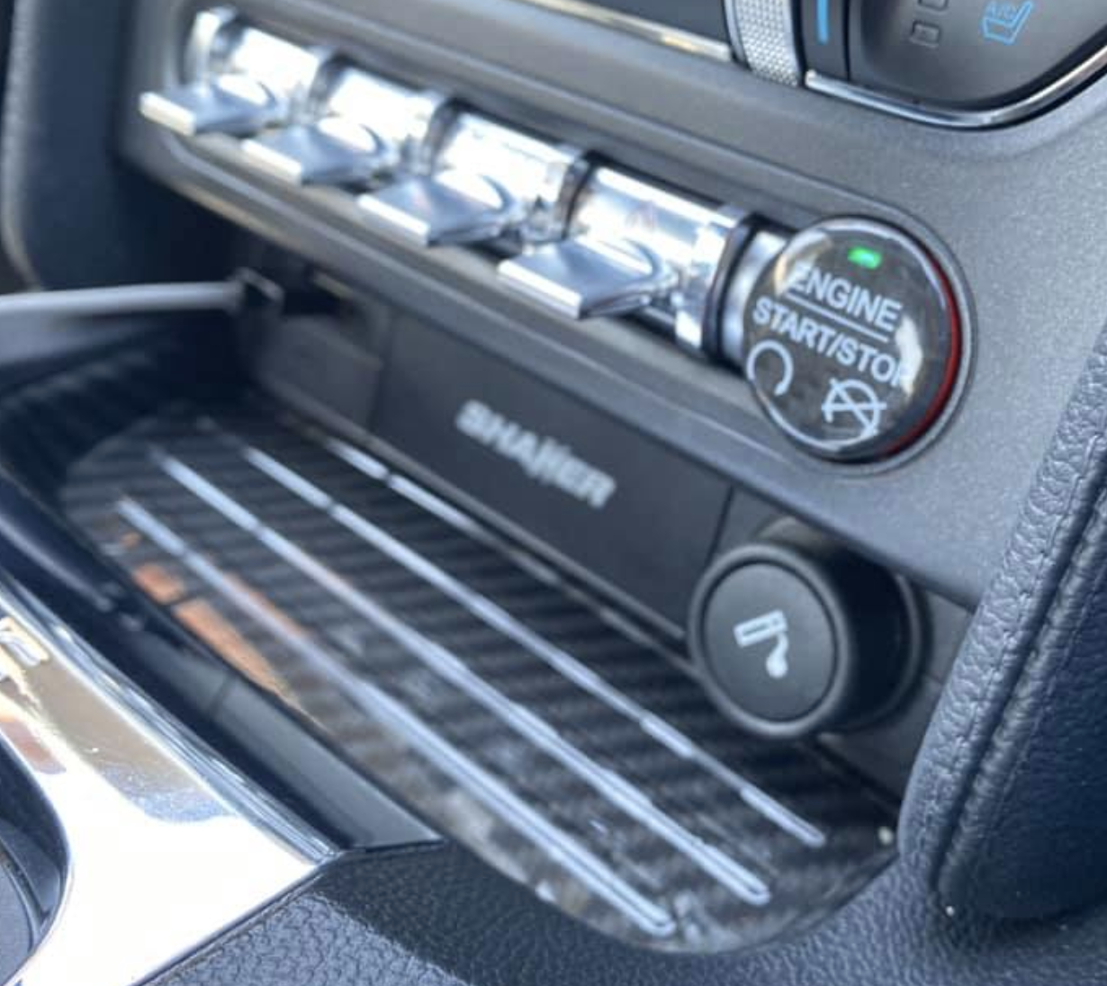 Carbon Fiber (2018-2020) Mustang Fob Cover – 3 Button - By Eximius. Black.