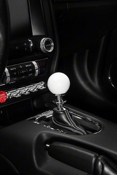 Mustang Automatic Transmission Shift Knob - Eximius. White.